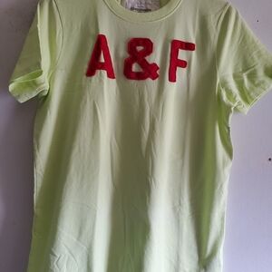 Abercrombie & Fitch Men's  Lime Green T-Shirt